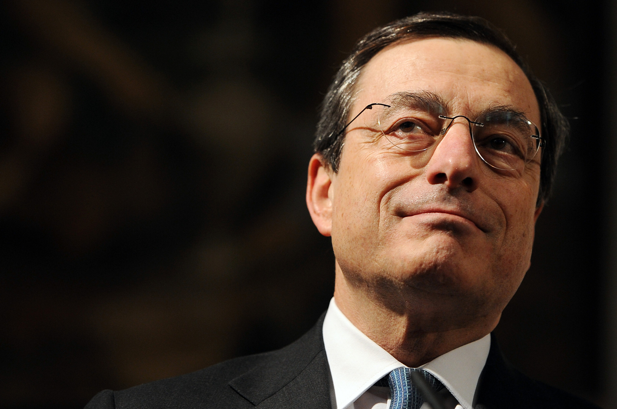 Il Presidente della BCE - Banca Centrale Europea -, Mario Draghi.