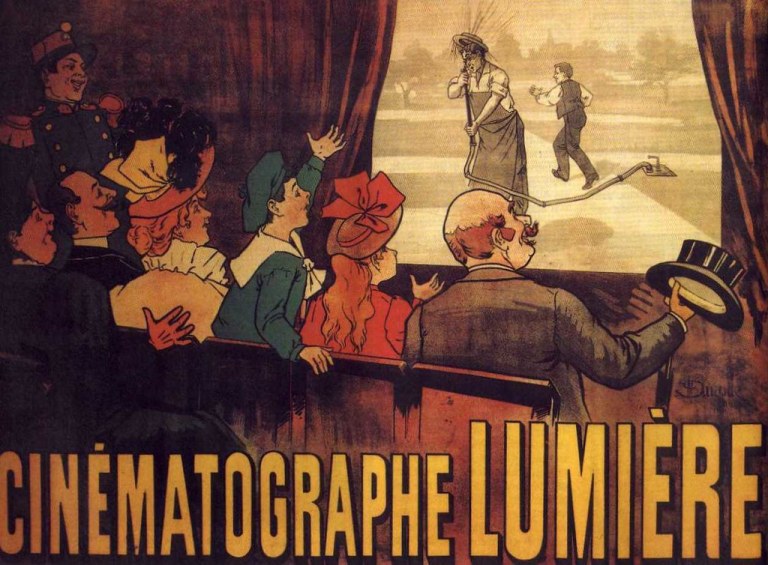 Nell'immagine il primo manifesto promozionale del Cinematografo dei fratelli Lumiére - Smart Marketing