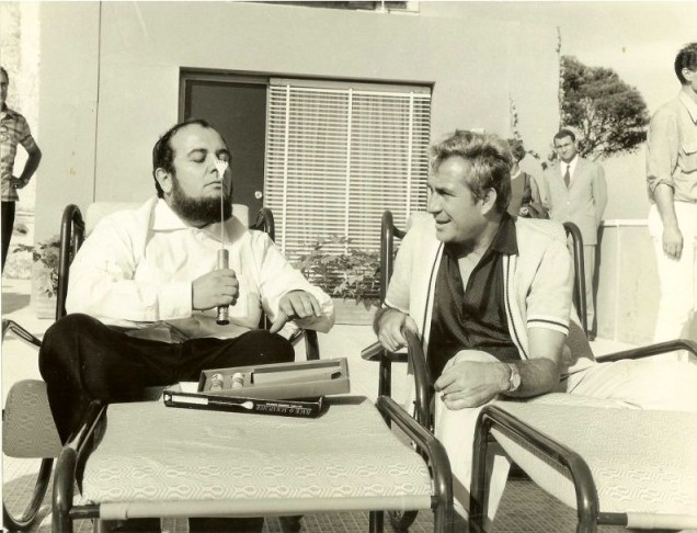 Il regista Marco Ferreri insieme a Ugo Tognazzi.