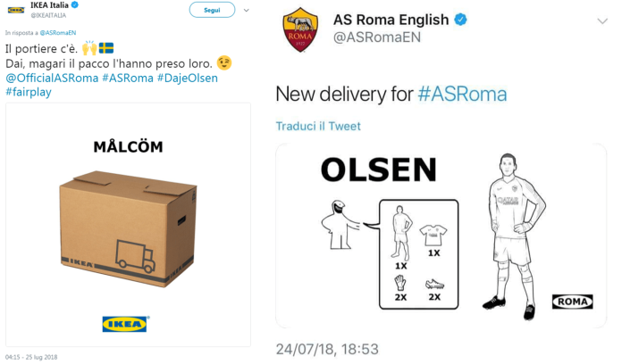 Social, rapporto tra Brand e sport: il caso Roma e Ikea!