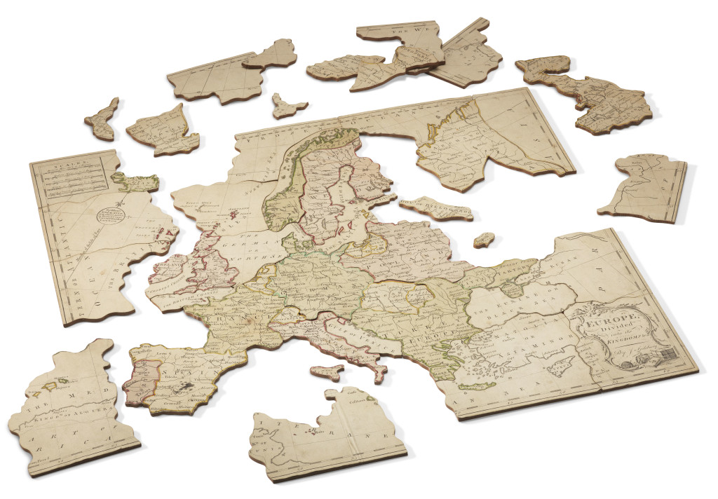 Il Puzzle cartina geografica inventato da John Spilsbury.