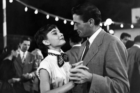 Audrey Hepburn e Gregory Peck.