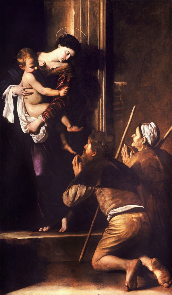 La "Maddonna dei pellegrini" (o del Loreto) di Caravaggio.