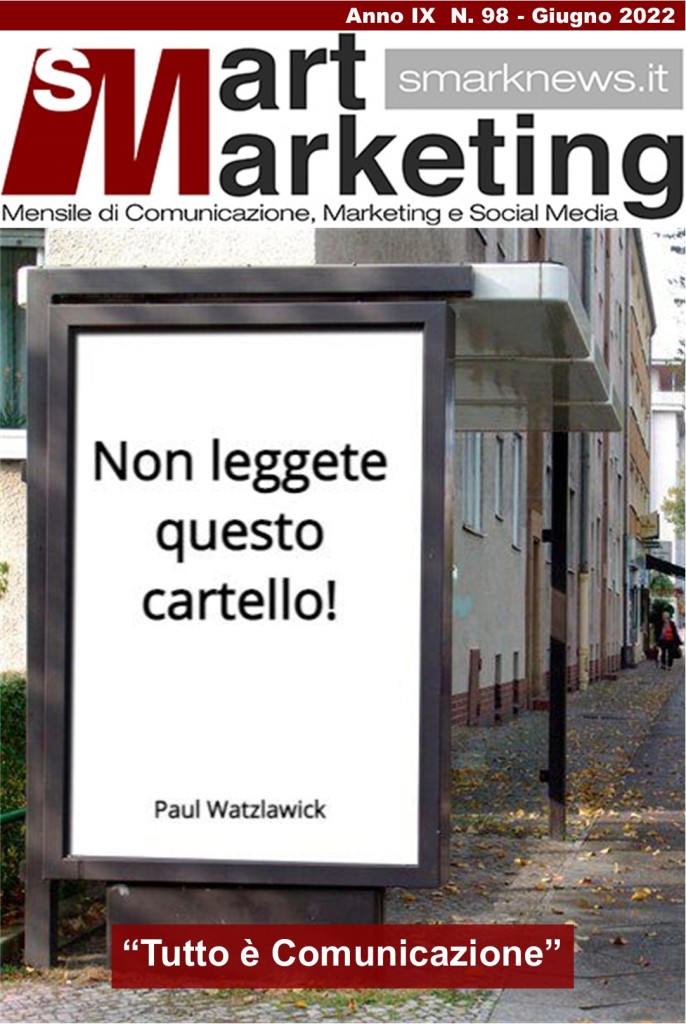 Nell'immagine la Copertina d'Artista "Tutto è Comunicazione" di Giugno 2022 - Smart Marketing