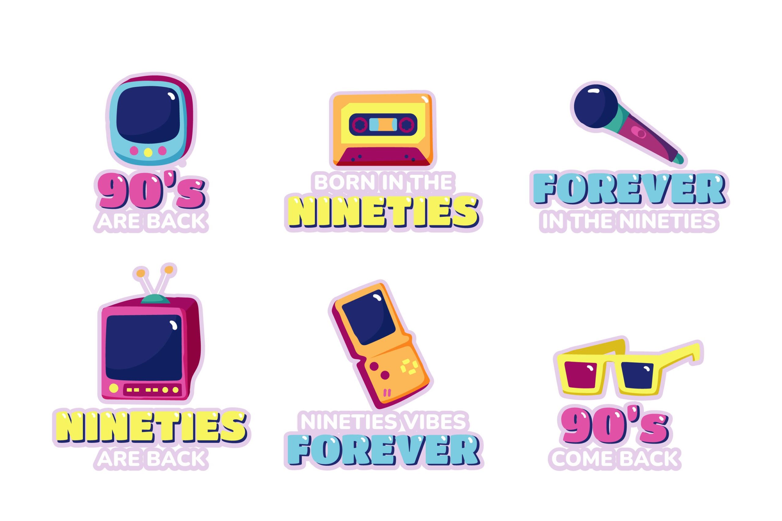 Nell'immagine alcuni oggetti iconici degli anni '90 - Smart Marketing