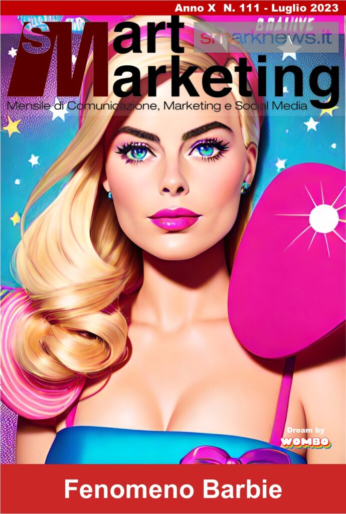 Nell'Immagine la Copertina d'Artista del n° 111 di Smart Marketing: "Fenomeno Barbie" - Smart Marketing