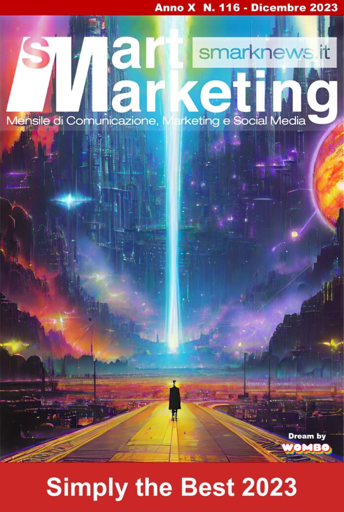Nell'immagine la Copertina d'Artista del numero di Dicembre 2023 di Smart Marketing
