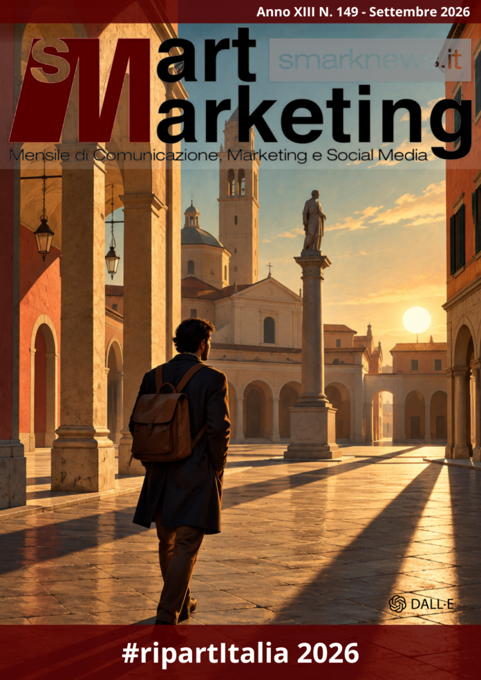 Copertina #ripartItalia Settembre 2026 5 La Copertina d’Artista di Smart Marketing racconta #ripartItalia 2026 con un’immagine ispirata a Giorgio de Chirico tra settembre, competenze, AI e ricerca della propria direzione.